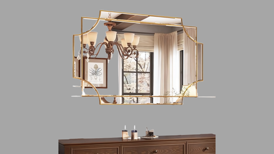 Wall Mirror with Gold Frame