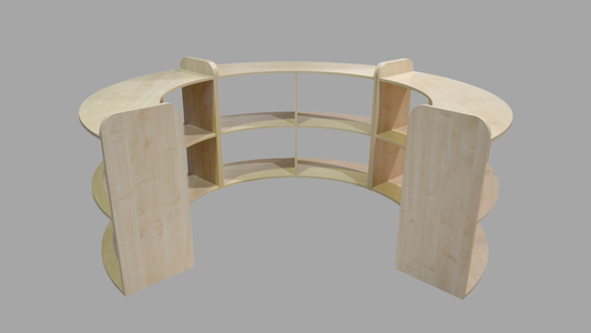 Curved Bookshelf Unit