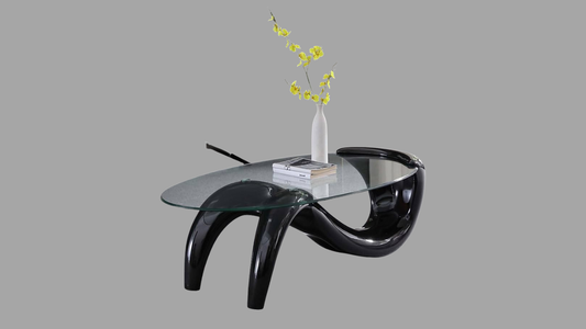 Oval Glass Coffee Table